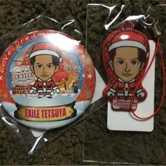 EXILE TETSUYA☆クリスマスガチャクリーナー&缶バッチセット