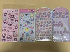 サンリオ コットンパフィシール ラメ入り樹脂もりシール