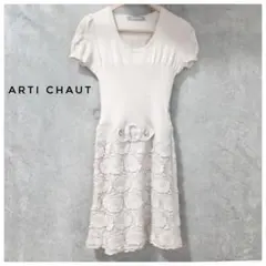 【訳あり】ARTI CHAUT ニットドッキングワンピース 花柄 [M]のサムネイル