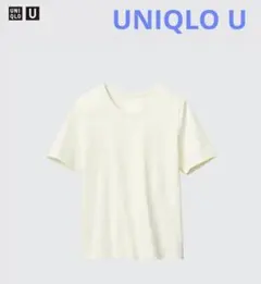 【美品】UNIQLO U スーピマコットンクルーネックT イエロー Mサイズのサムネイル