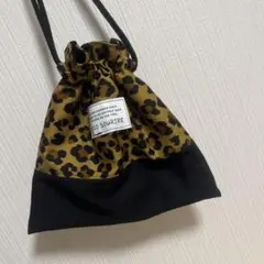 【セール】入学入園　ミニ巾着　ヒョウ柄