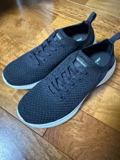 SKECHERS メモリーフォーム スニーカー ブラック 24cm