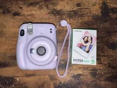 最終値下げinstax mini 11 ライラックパープル+チェキ10枚セット