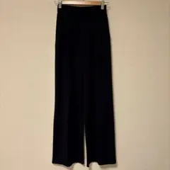 お値下げH&Mエイチアンドエム黒ブラックワイドパンツ ウエストゴム ポケット付き