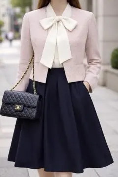 新品　タグ付き　GU ジャケット　ノーカラー　ジャケット　ピンク　ツィード