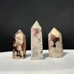 天然石 桜瑪瑙のポイント　3本セットD.482