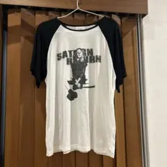 W.W.G　SATURN RETURN ラグランTシャツ　モノクロプリント　F