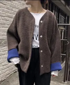 リバーシブル ノーカラージャケット