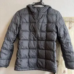ダウンコート フード付き ダークグレー