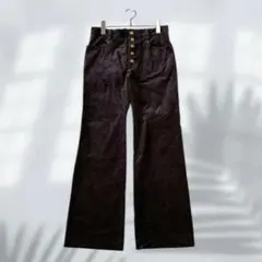 コーデュロイパンツ メタルボタン 綿混 ストレッチ カジュアル 8794
