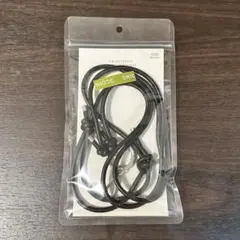 3coins ムスビスマホショルダーストラップ ブラック　スリーコインズ