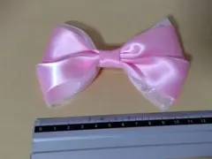 ハンドメイド　ヘアクリップ　ピンク