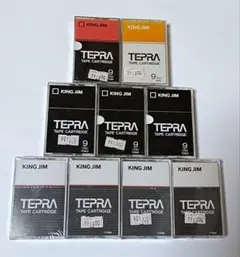 キングジム純正　テプラ テープカートリッジ　9mm各種 9個セット