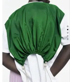 ZARA ナイロンドッキングTシャツ