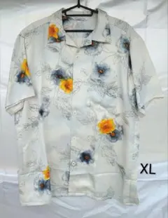 着物リメイクアロハシャツメンズXL正絹シルク100%和柄kimono