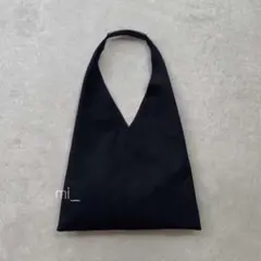 新品｜トライアングル トートバッグ 黒 プチプラ 人気 韓国 メンズ レディースのサムネイル