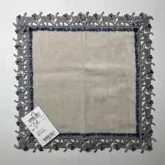 【新品未使用】婦人画報別注　近沢レース　タオルハンカチ　キャットウォーク　グレー