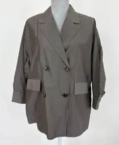 定価19000円♥️新品♥️七分袖　Vin ヴァン シア　ダブルジャケット ブラウンのサムネイル