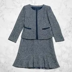 アンタイトル ノーカラージャケット セットアップ ツイード Lサイズ