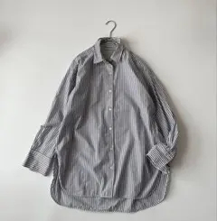 UNFILO アンフィーロ ゆったりストライプシャツ M