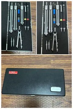 LION コンパスセット 金属ケース