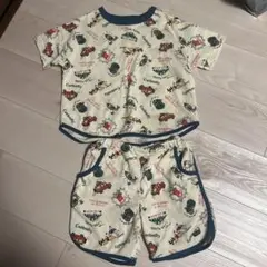 【マーキーズ】車と山のプリント 100cm Tシャツとショートパンツセット