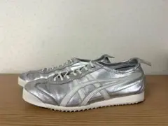 Tiger メタリックシルバー スニーカー