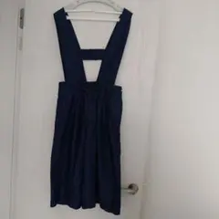 ネイビー サロペット ガウチョパンツ　スカンツ