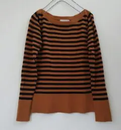 スローブイエナ※SLOBE IENAボーダー 長袖ニット ウール100％