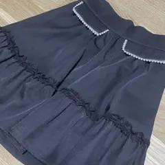 パール装飾 フレアスカート 黒 ROJITAのサムネイル