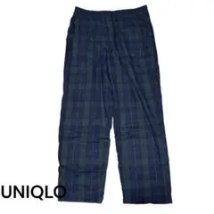 UNIQLO チェックパンツ　パジャマパンツSサイズ ストレートダブルポケット