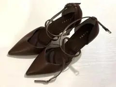 RANDA クロスストラップパンプス ブラウン Lサイズのサムネイル