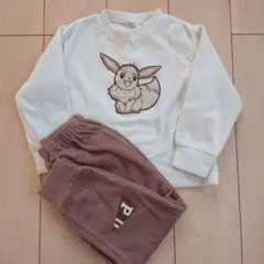 GU イーブイ刺繍フリースパジャマセット 120cm