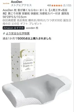 低反発枕 AooDen 1週間使用