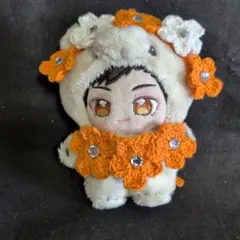 あんスタ　ぬい服　オレンジ花のモチーフ ヘッドドレス&スタイ風ケープ　セット