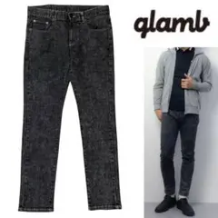 glamb ケミカル ウォッシュ ストレッチ スキニー デニム パンツ 黒 2のサムネイル