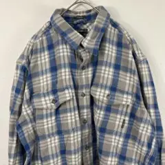USA古着 eddie bauer エディーバウアー ヘビー ネルシャツ