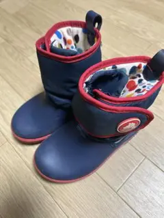 Crocs 長靴 スノーブーツC11 (18cm) ネイビー/レッド