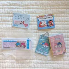 ガチャ キキララ ばんそうこうキーホルダー じゆうちょう下じきセット