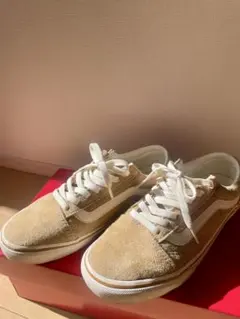 VANS オールドスクール ベージュ スエード スニーカー