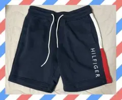 TOMMY HILFIGER スウェットハーフパンツ 刺繍ロゴ ネイビー