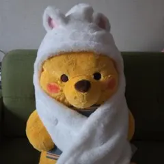 早い者勝ち　くまみみフードつきマフラー