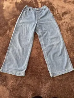 UNIQLO デニムワイドパンツ キッズ 150cm