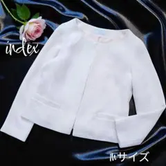 index インデックス 金糸ラメ ツイード ノーカラージャケット エレガント