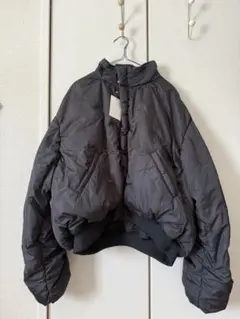 pattern torso ブラック ダウンジャケット