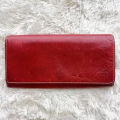 DOUBLEDAY ラウンドファスナー ロングウォレット 赤・レッド - メルカリ