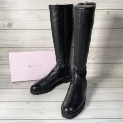 1131【美品】ダイアナ KW63305 ロングブーツ サイドジップ 黒 25