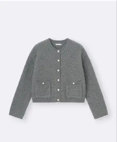 ツイーディーニットカーディガン