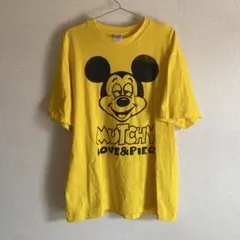 United Athle ミッキー パロディTシャツ XL イエロー　古着