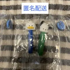 はぴだんぶい　ペッツ　ボールチェーンマスコット　あひるのペックル　ポチャッコ